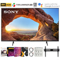 '+ Streaming X85J 2x + 50 Smart Sony 4K 6-Outlet Mount Bundle 6FT Surge + Cable Premiere Model) 4K HD Adapter KD50X85J Wall Inch Inch TV 2020 with TV HDMI LED 2.0 Movies (2021 30-70 Ultra