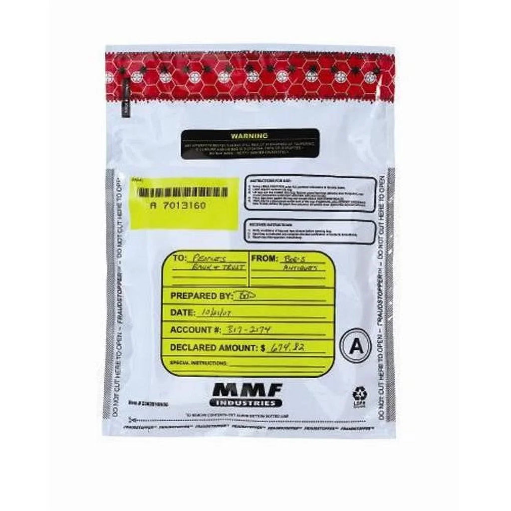 X - 9 - MMF Deposit 12 Tamperevident Bag White 2362010N06 Inches