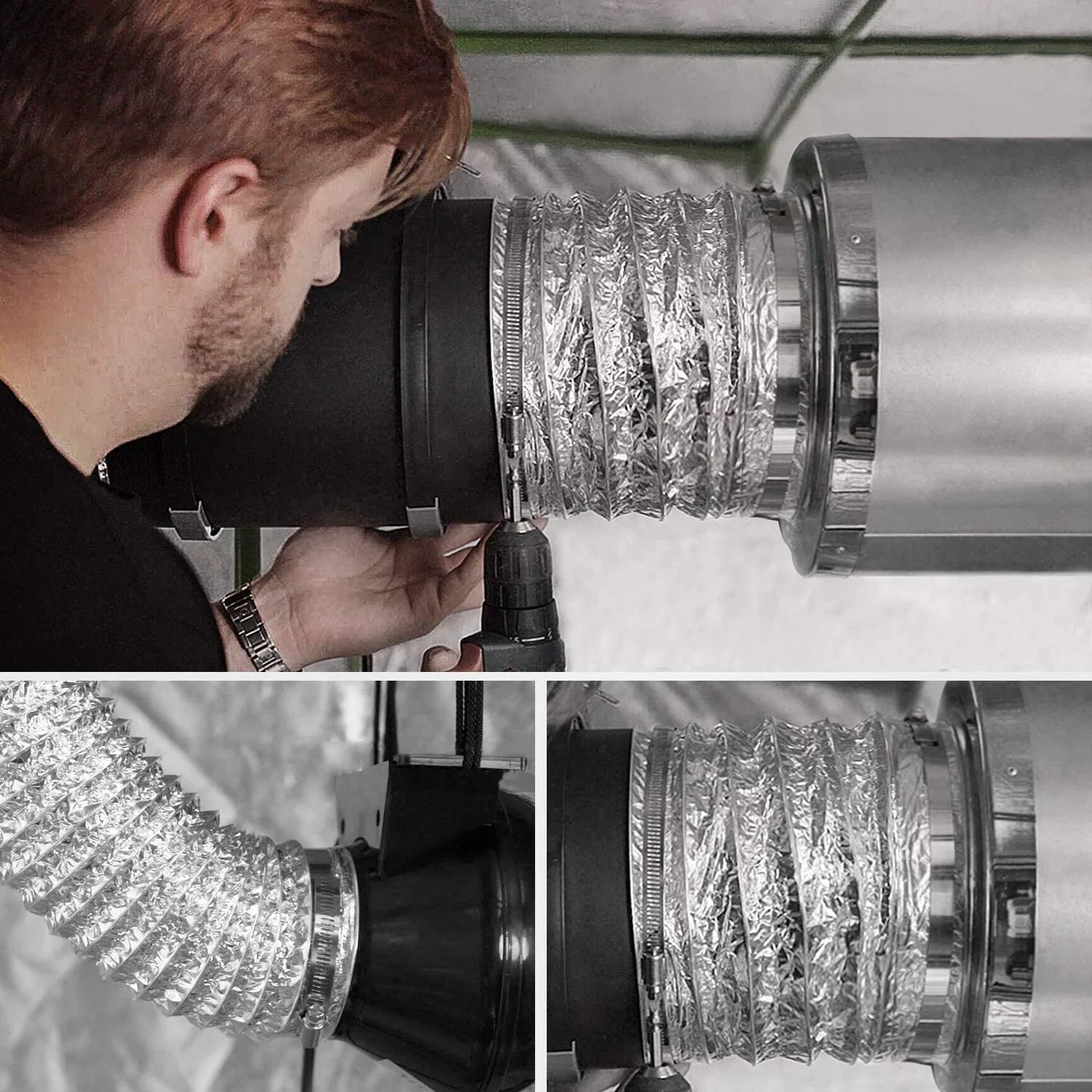 440 Kit: and Filtration Combo 16 Carbon 6'' Filter Ducting Ft CFM Air VIVOSUN 6 Inline Inch Fan,