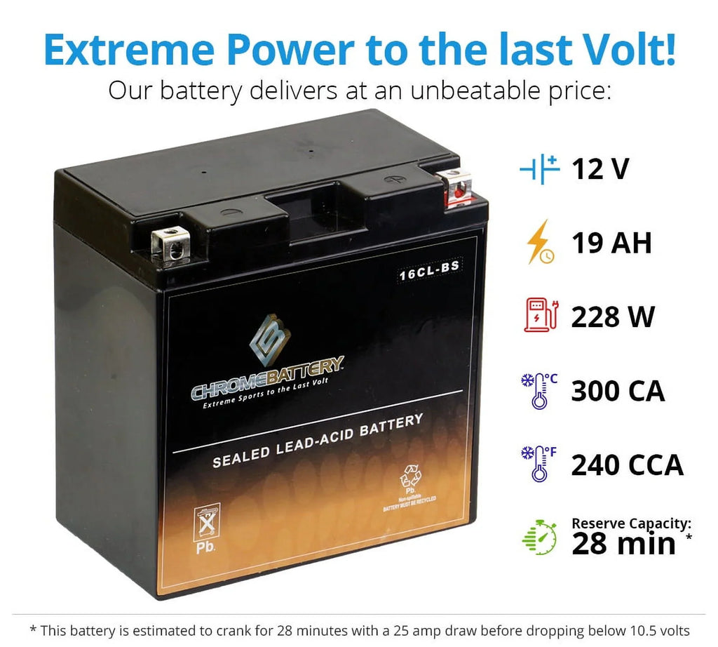 Battery Other 94-'07 Yb16Cl-Bs Jet Sea-Doo Brp Chrome Ski Models Battery Cc for All