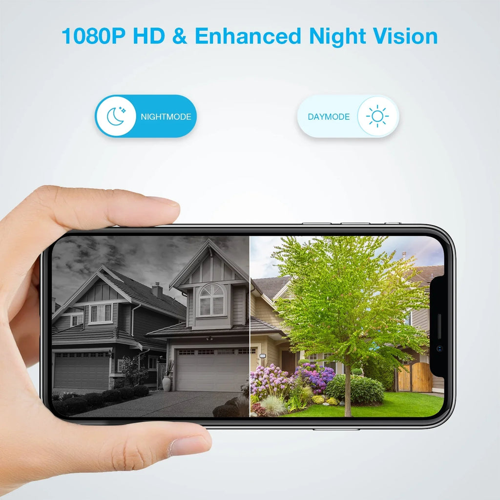 Security , , Wi-Fi Smart Home 1080p , HS01 Indoor Door / W/ Wireless Outdoor Bell Rexing , for Night System Camera Vision Two-Way