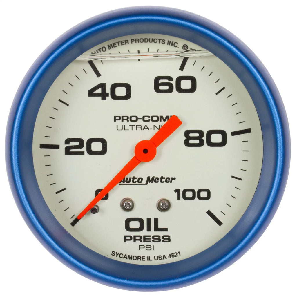 Oil Gauge2.625 AUTO in. Ultra-Nite METER Pressure 4221