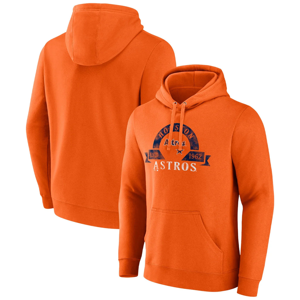 Majestic Utility Men's Astros Pullover Orange Hoodie Houston