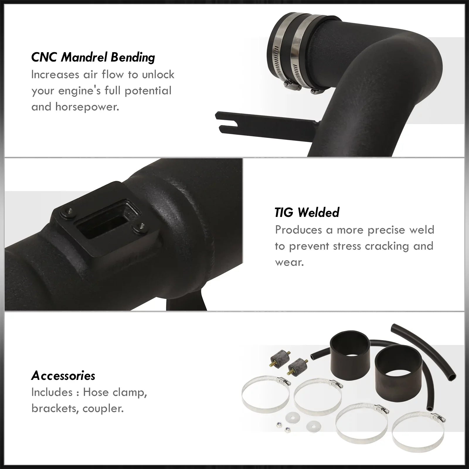 Intake Distributors JDM Pipe LX 2006 2009 06 2007 AJP 2008 CAI Cold For DX System 08 Aluminum 1.8L + Black EX Air 07 Piping 11 Civic Induction Filter Honda 2010 09 L4 Compatible/Replacement 2011 10