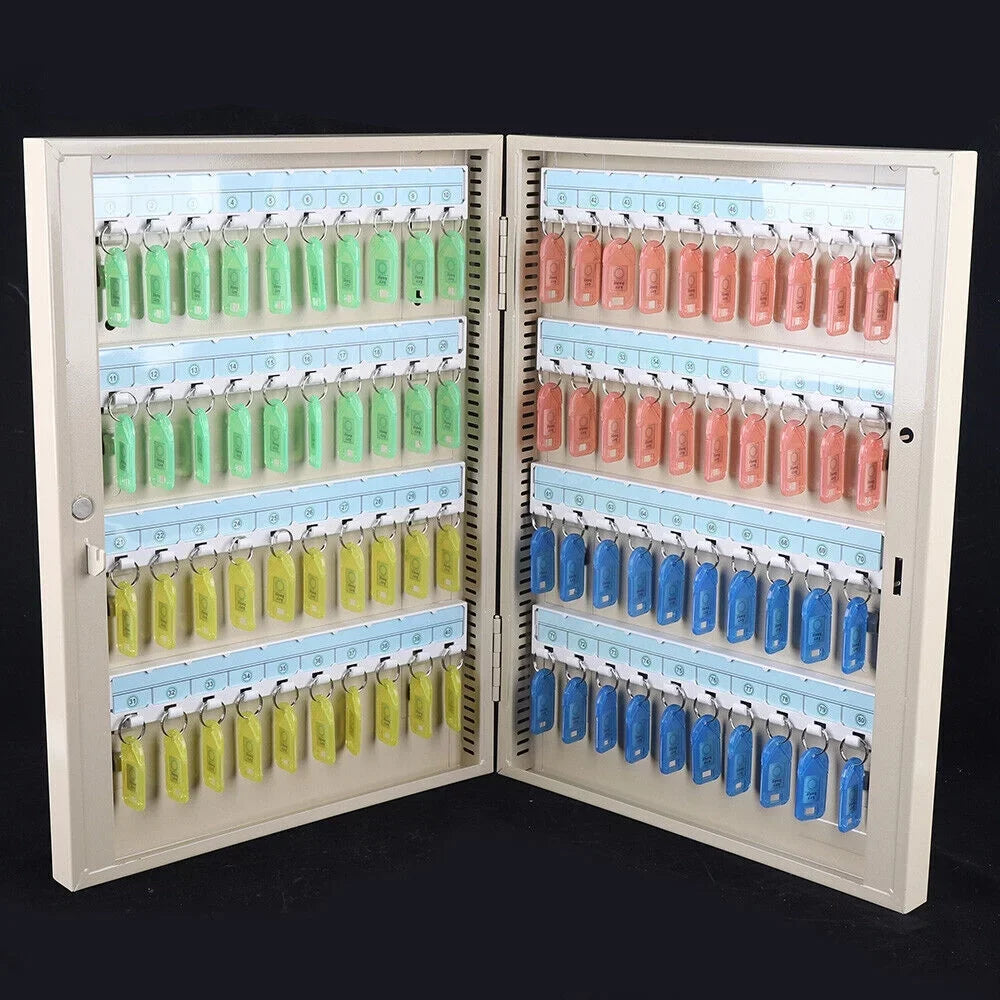 Cabinet Storage Box Wall Safe 80 Car Holder Key Mounted Organizer Dealership Lock
