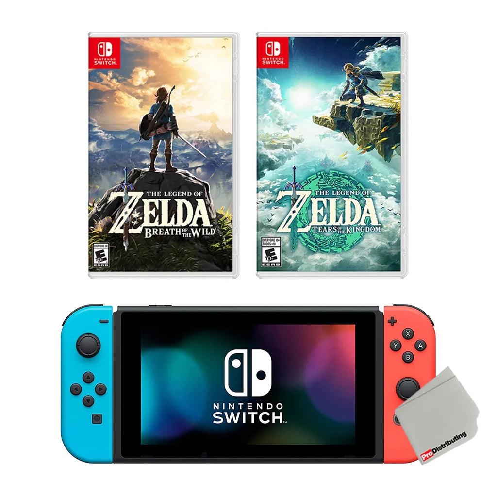 of Kingdom 32GB Legend Zelda: Tears The Console Breath of Nintendo Bundle with the Wild of and Switch the