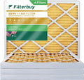 HVAC (4-Pack) Filterbuy Pleated 11 MERV Furnace 25x32x2 Air AC Filters