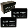 F1 6 Compatible AGM, Pack Acid Terminal UB1280 Replacement - Includes 8000mAh, SLA) Universal Battery 280ES Opti-ups 8Ah, F2 3x to (12V, Terminal, - - Battery F1 Sealed Adapters Lead