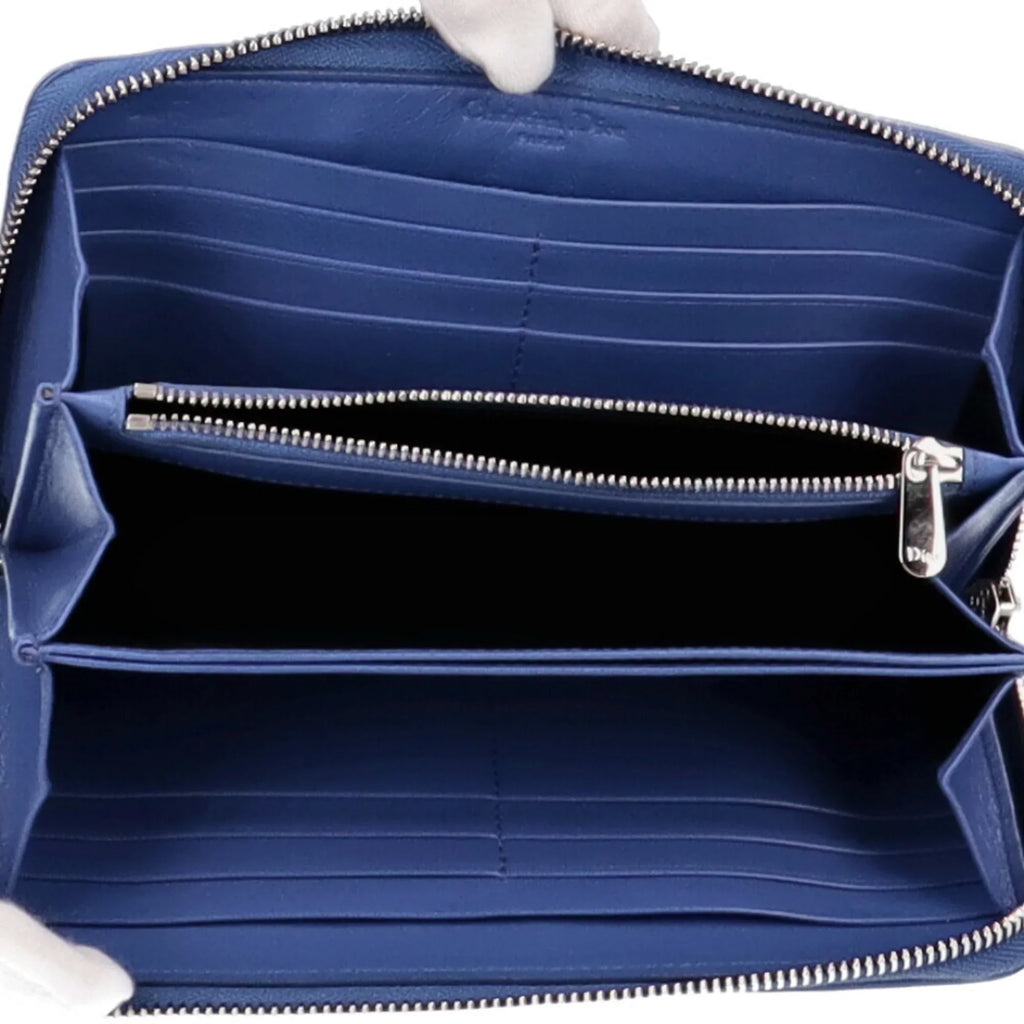 wallet Voyageur lady ladies (Good) Pre-Owned long lambskin Christian Dior