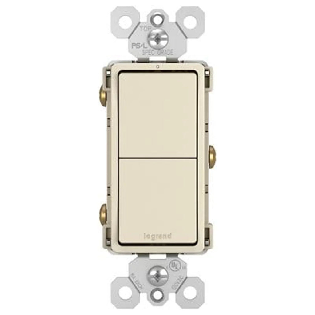 '- Switch, & 6 Light Quantity 15A, 2 RCD11LACC6 Pass Radiant Legrand Seymour Almond Single-Pole