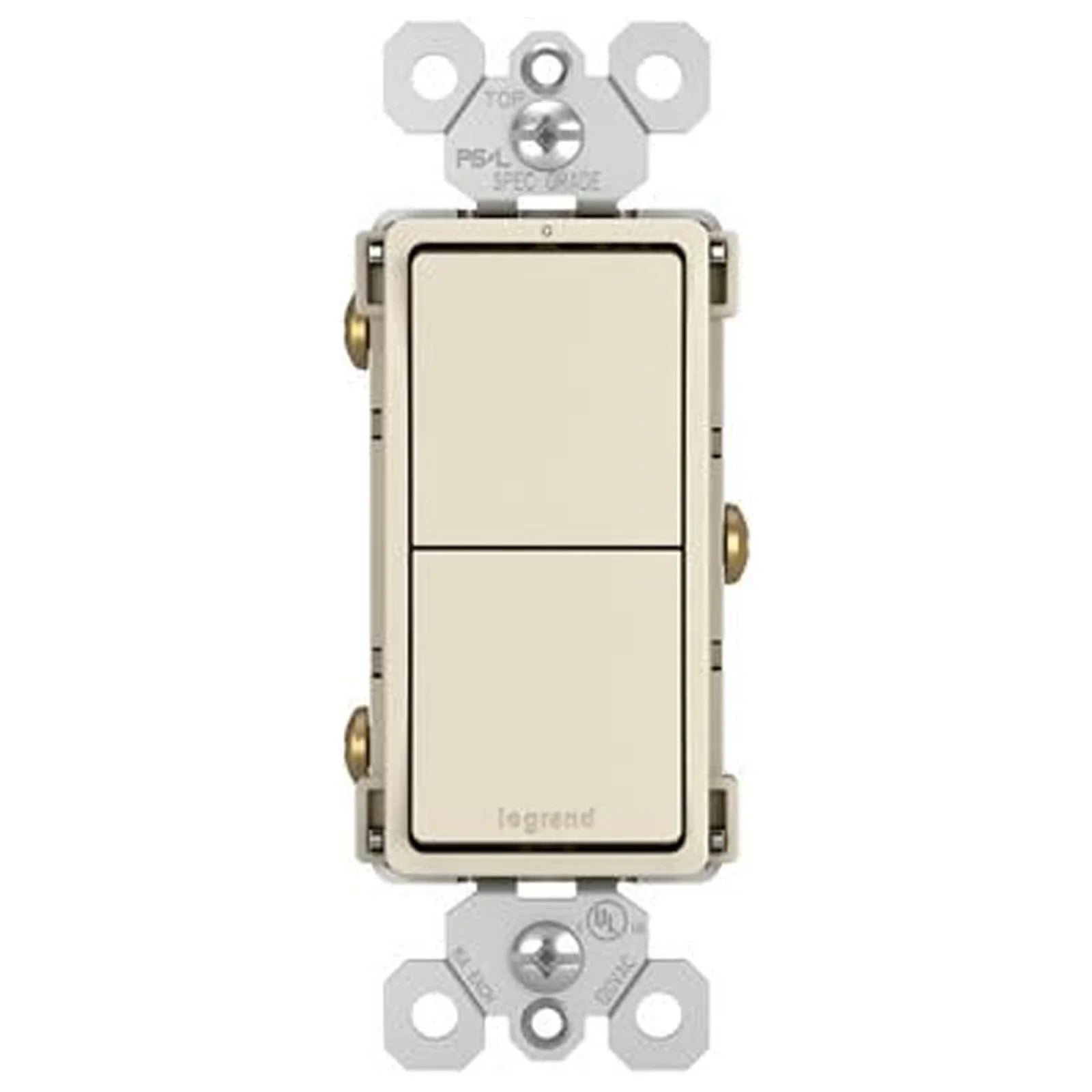 '- Switch, & 6 Light Quantity 15A, 2 RCD11LACC6 Pass Radiant Legrand Seymour Almond Single-Pole