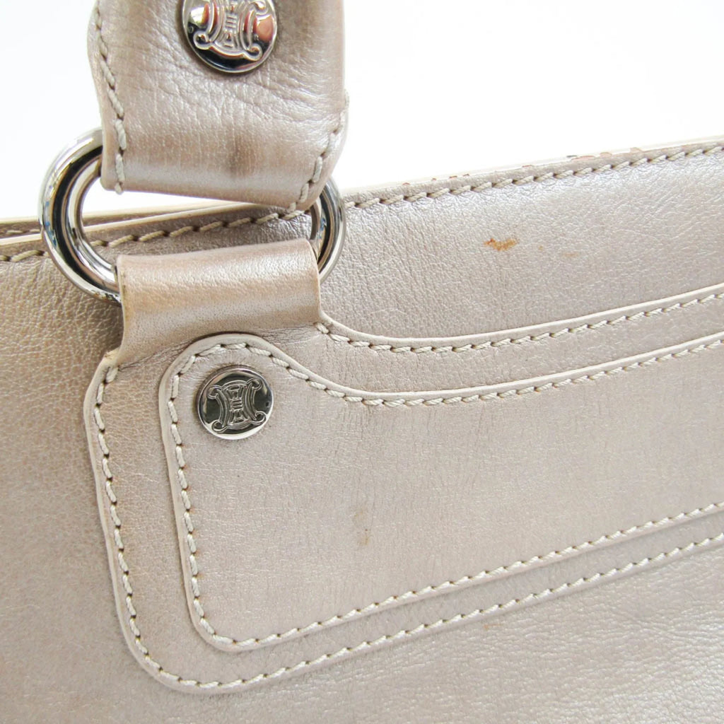 Pre-Owned (Good) Celine Women's Boogie Beige,Champagne Handbag Leather