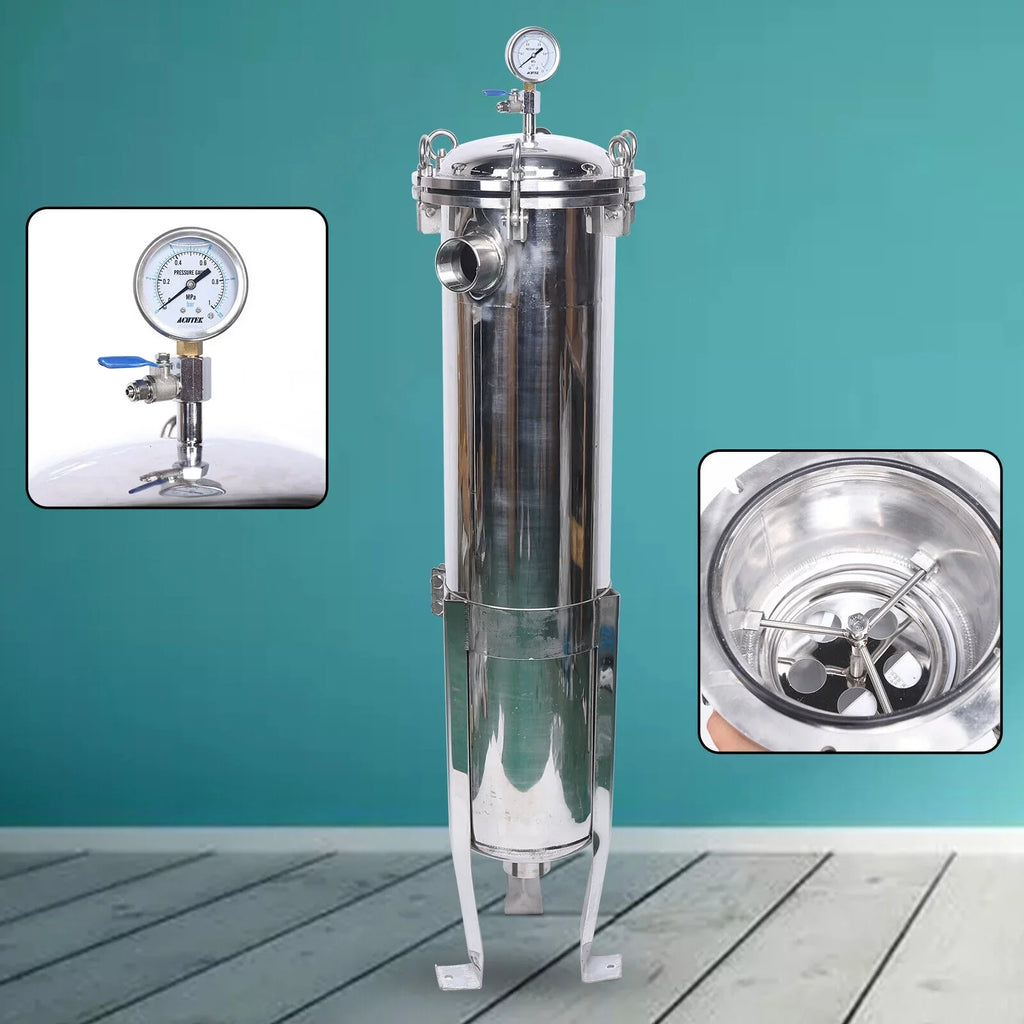 Bag Pressure Steel Filter Stainless 150PSI Filter Housing Industrial 2" Fluid Filter