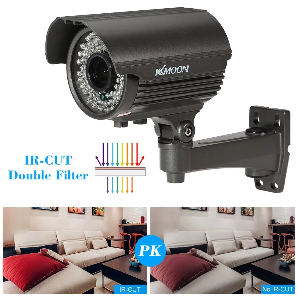 Vision, Sony 2.8~12mm IR PAL with 1080P System Lens IR-CUT CCTV 72 Camera 2.0MP, Indoor 1/3” Night - Analog Manual Zoom Varifocal Weatherproof, Use, CMOS LEDs, AHD
