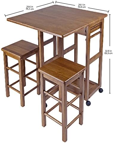 Winsome Wood Suzanne Kitchen, Square, Teak