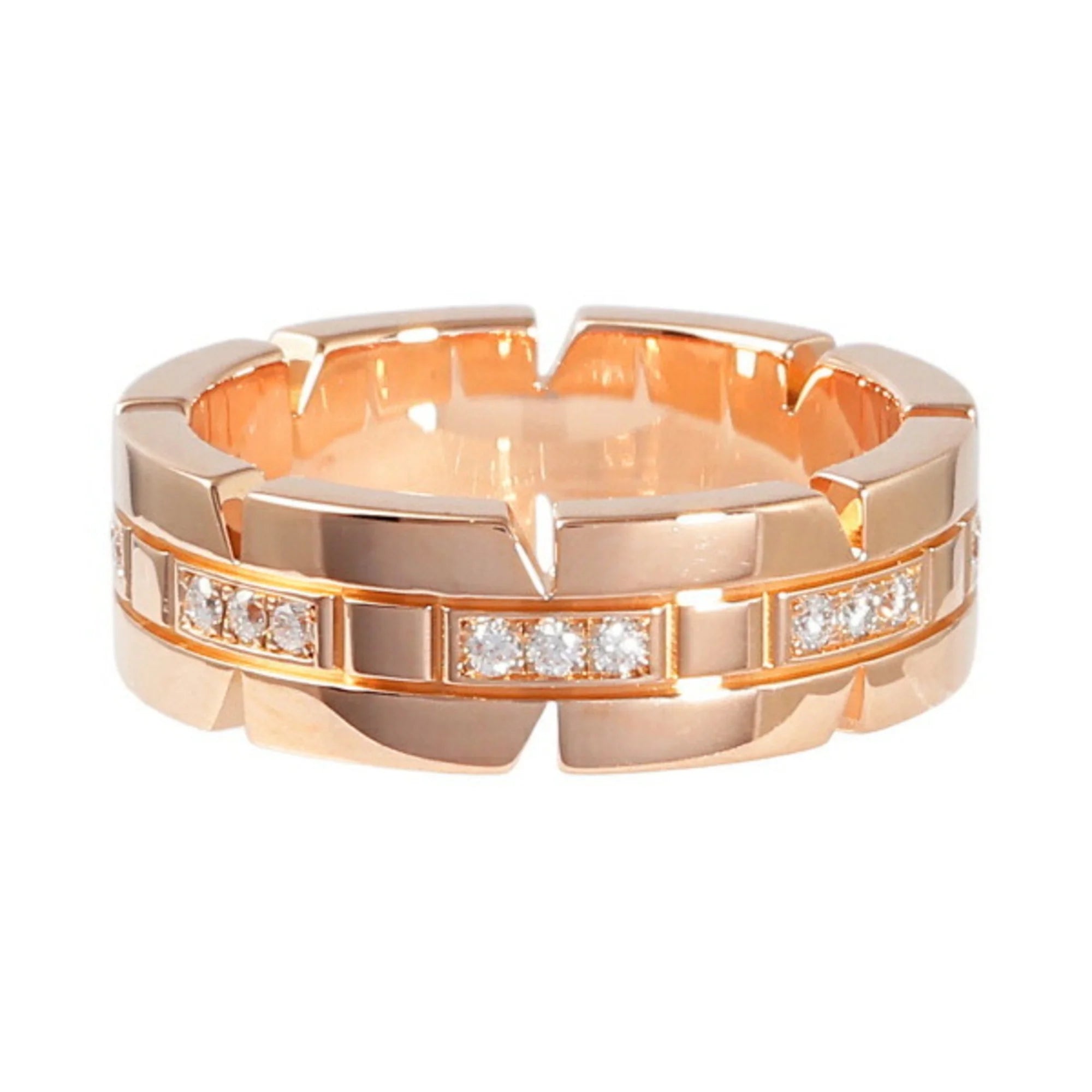 Pre-Owned (Good) gold ring pink Cartier Tank K18PG Française
