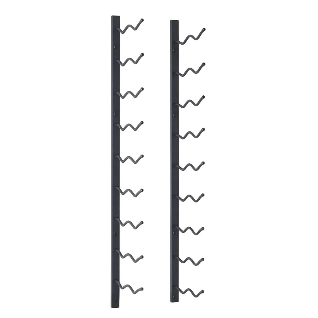 Wine Enthusiast N'FINITY 18 Bottle Wall Mounted Metal Wine Rack â Label Forward Wine Rack with Easy Installation - 3' Tall, 2 Column Deep (Black)