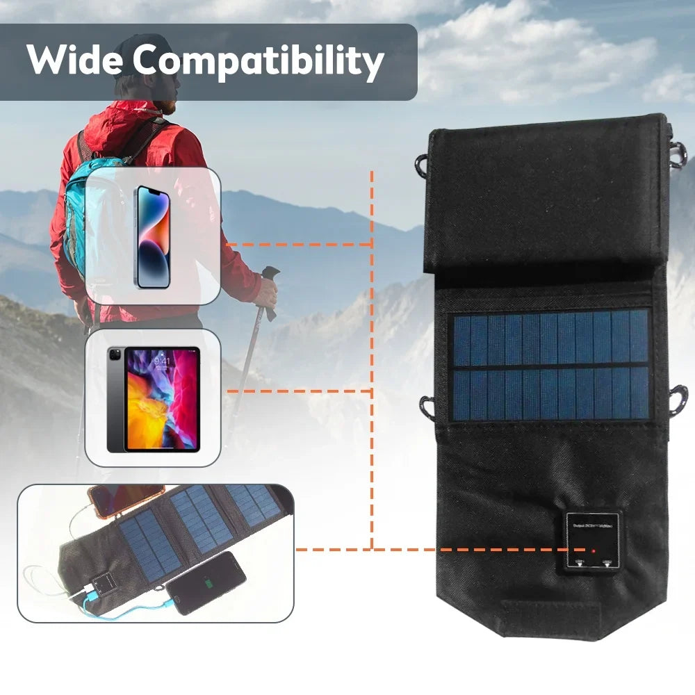 OWSOO , 12W for Solar Panel Dual Travel Foldable Recharger USB Camping