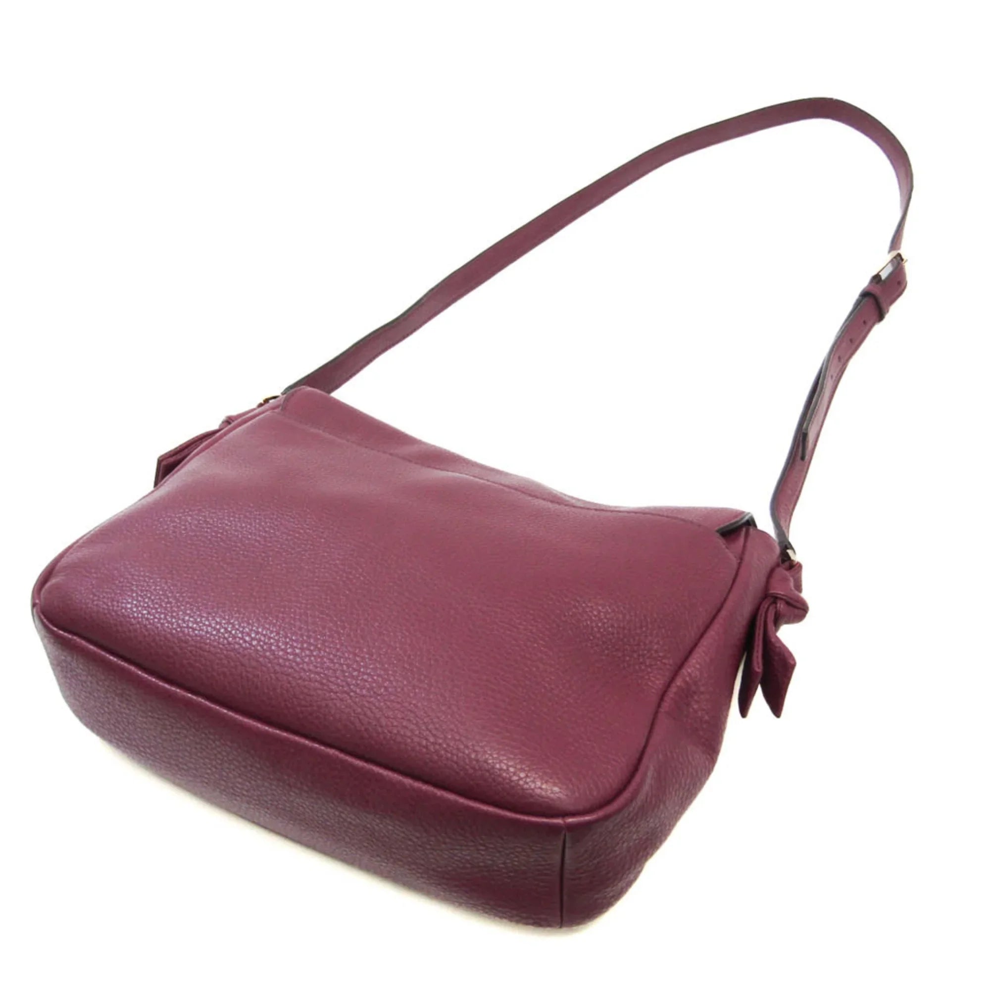 Women's Leather Bag Pre-Owned (Good) Burch Tory Bordeaux Shoulder