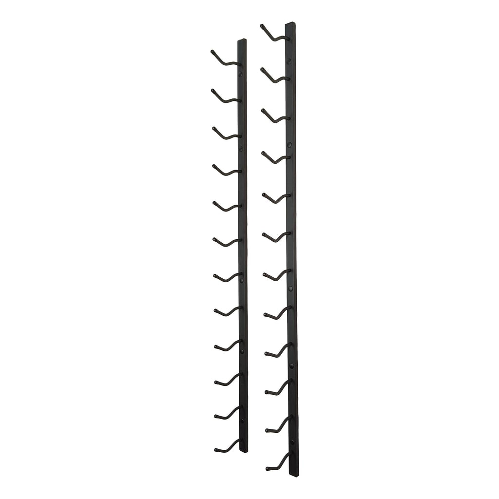 Wine Enthusiast N'FINITY 18 Bottle Wall Mounted Metal Wine Rack â Label Forward Wine Rack with Easy Installation - 3' Tall, 2 Column Deep (Black)