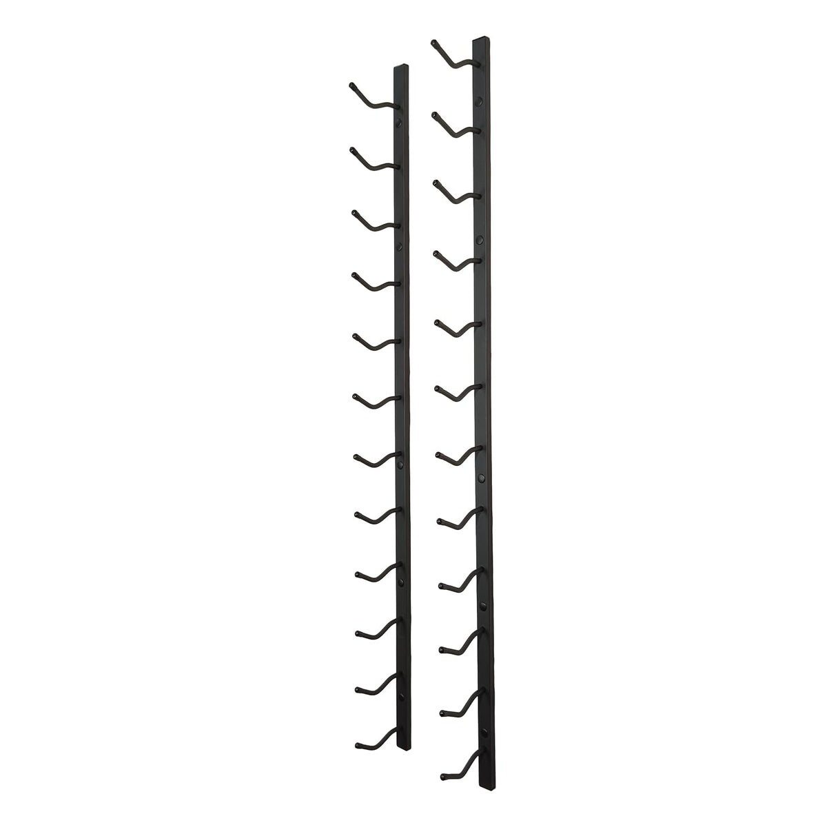 Wine Enthusiast N'FINITY 18 Bottle Wall Mounted Metal Wine Rack â Label Forward Wine Rack with Easy Installation - 3' Tall, 2 Column Deep (Black)
