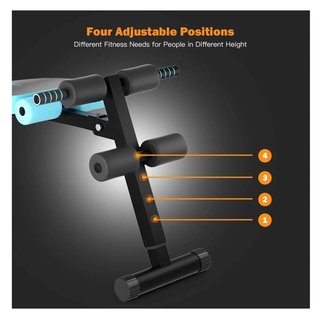 3 Handle Sit Up Bench Equipment , Gym, Sit-up with Settings for Home Workout Height Ab Adjustable Bench Reverse for for
