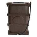 FCMP WG4000 Water 45 Brown Barrel, Outdoor Grain Catcher Rain Gallon Wood