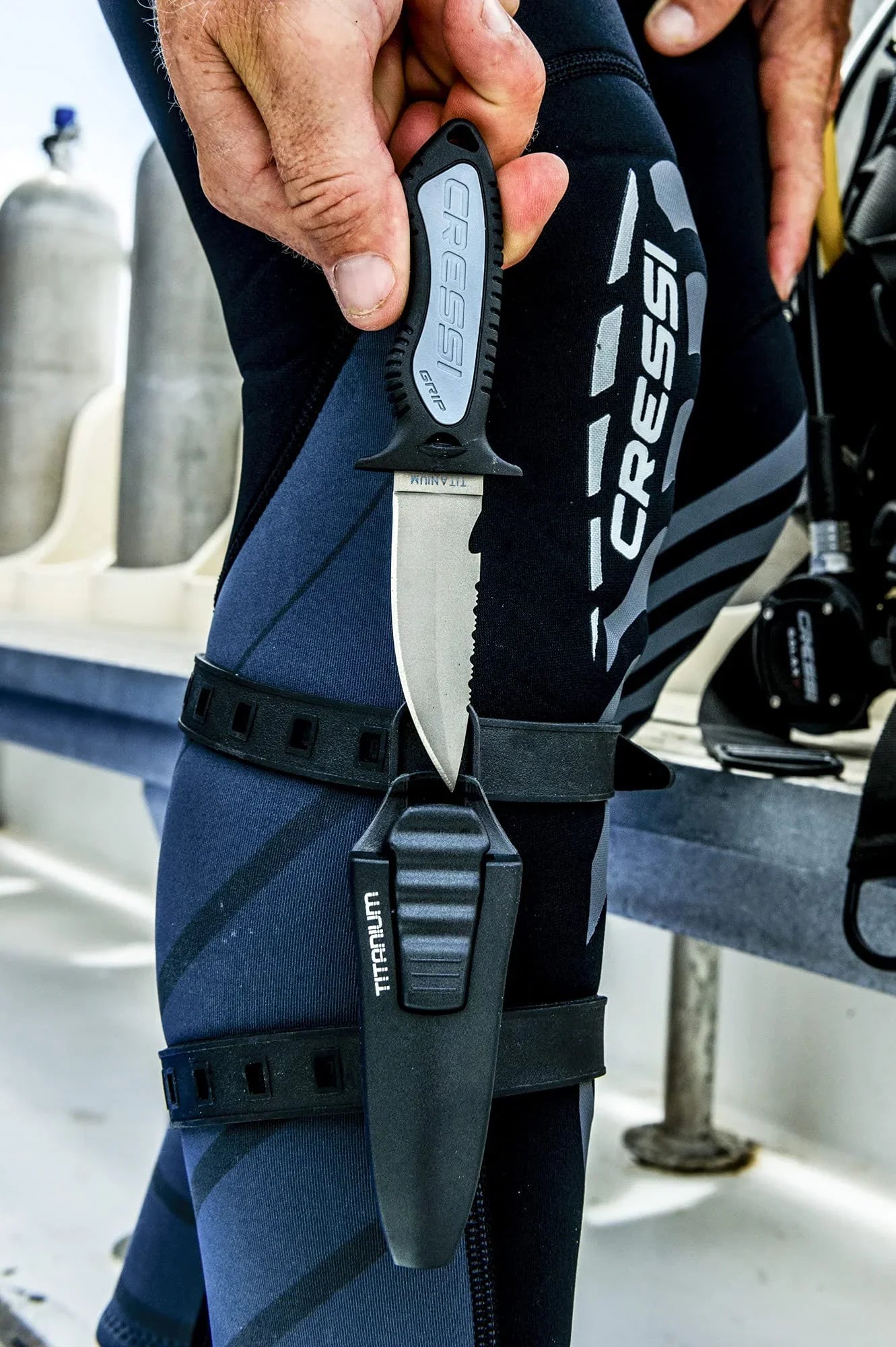 Knife Grip Titanium Cressi