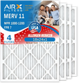 FILTERS MPR FPR 1200 by Filters MERV Air Made 7 Filter Premium Furnace Conditioner Pleated to 11 1000, USA HVAC 18x24x1 Filter 4 Pack 18x24x1 AIR. & Electrostatic AIRX CLEAN MPR WICKED Comparable Air