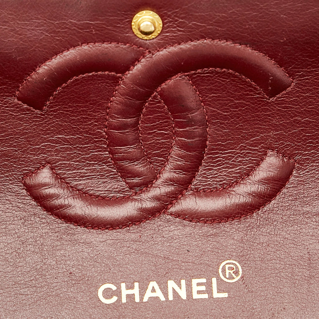 Black Bag Flap Classic Bag (Good) Shoulder Small Lambskin Double Chanel Leather Women Pre-Owned