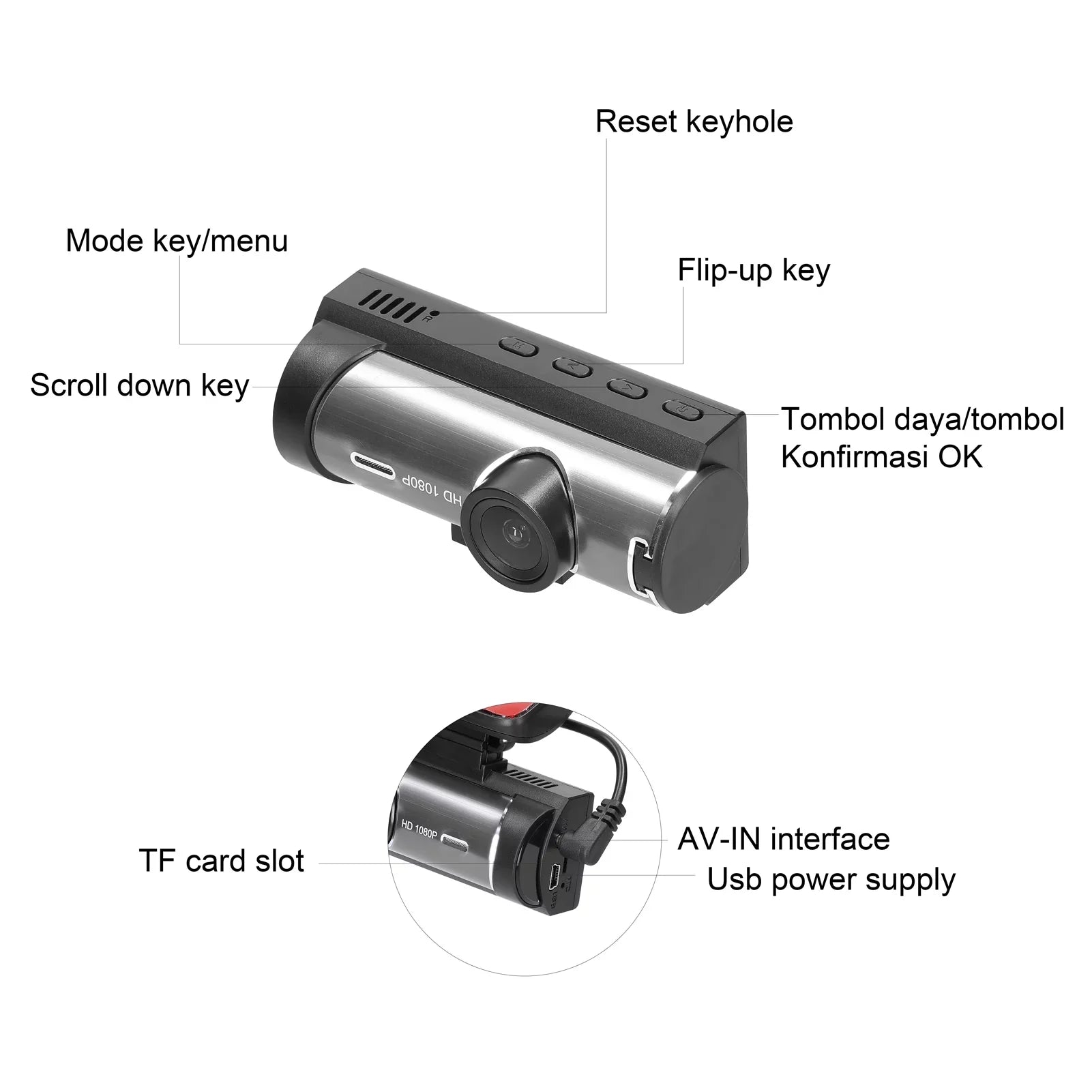 Dual Video DVR Dash Angle Meterk Car Viewing Lens Recorder Motion Recorder Camcorder Auto Night Cam Car Multi-language Car Detection 170 Degree Wide