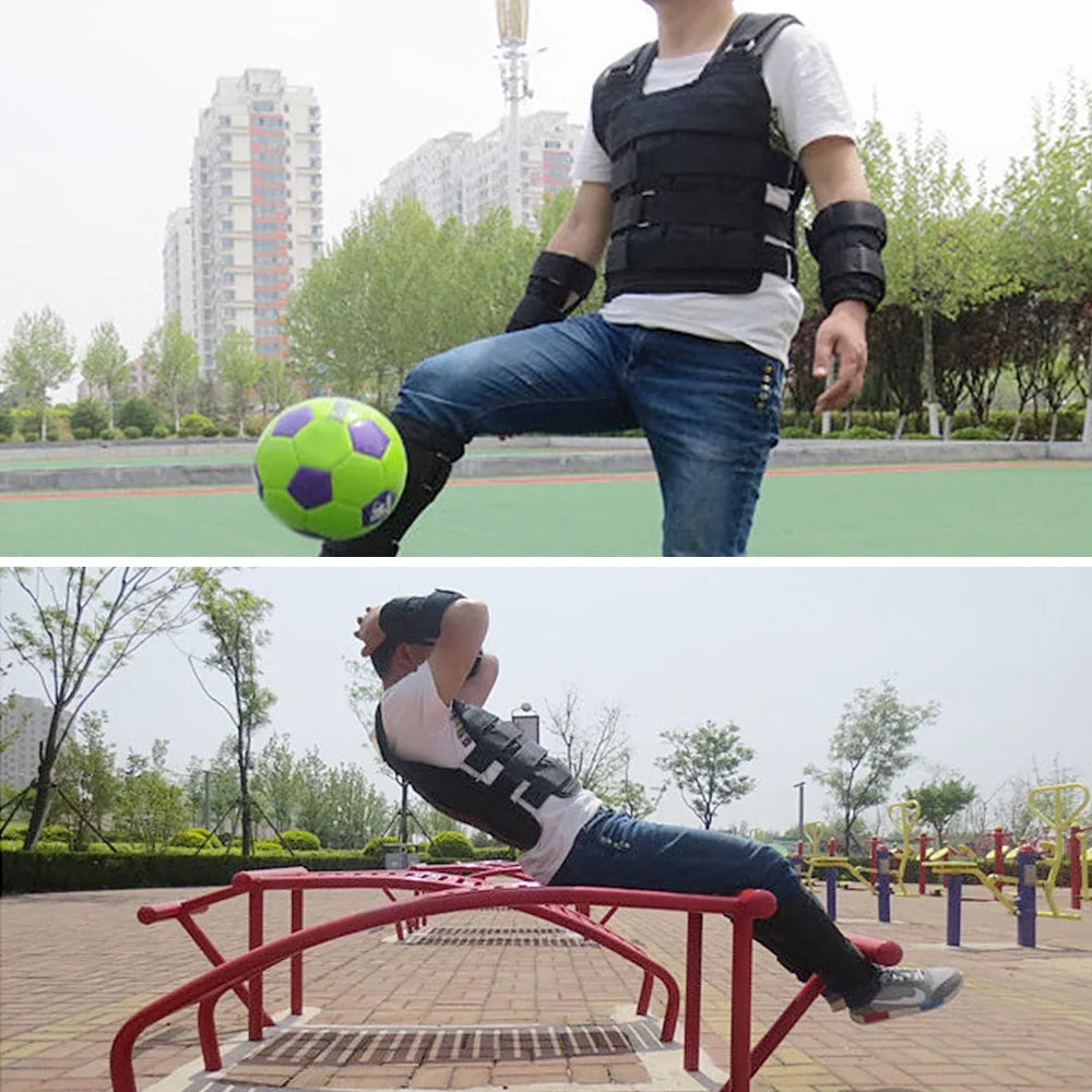 Cloth Weight Training Loading Weight Adjustable Weighted 50kg Vest Max. Oxford (Empty) Jacket Strength Load moobody Exercise