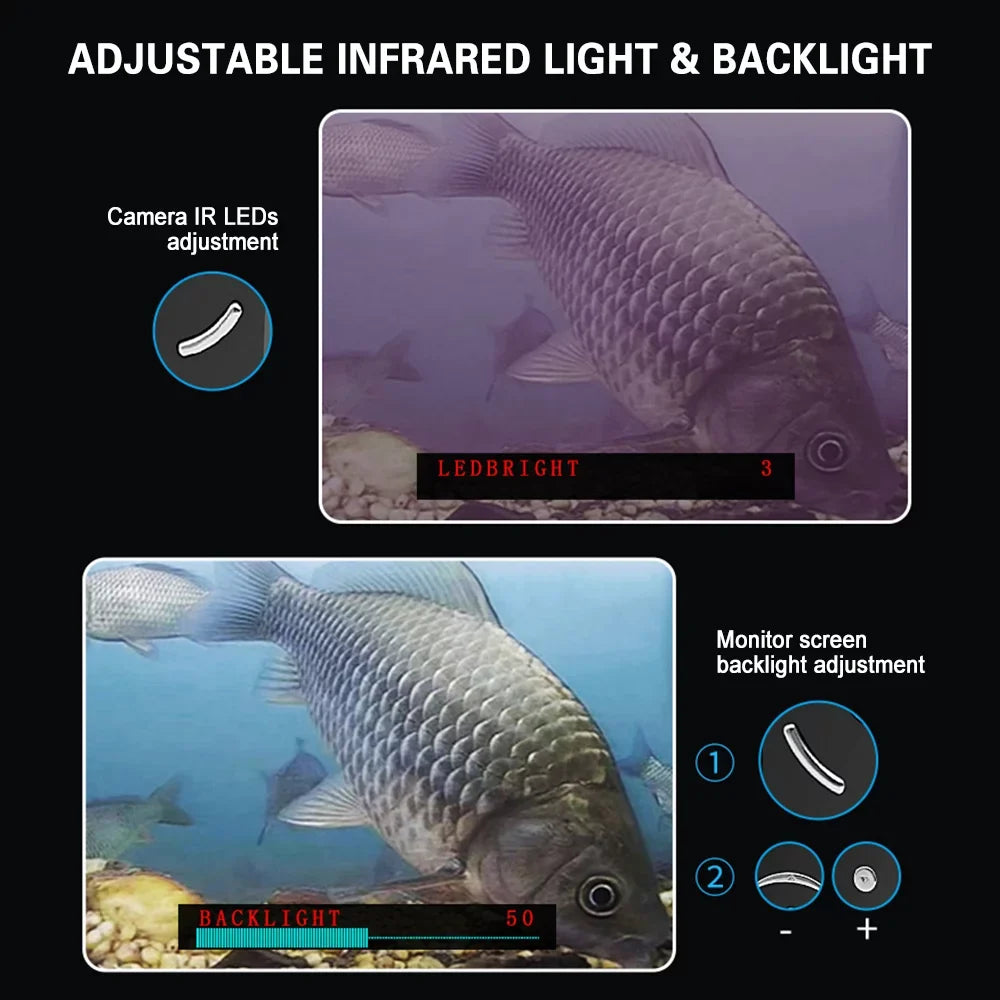 Fishing Fish Boat for Waterproof Ideal with Underwater Portable Fishing Display Finder Sea LCD Camera 720P