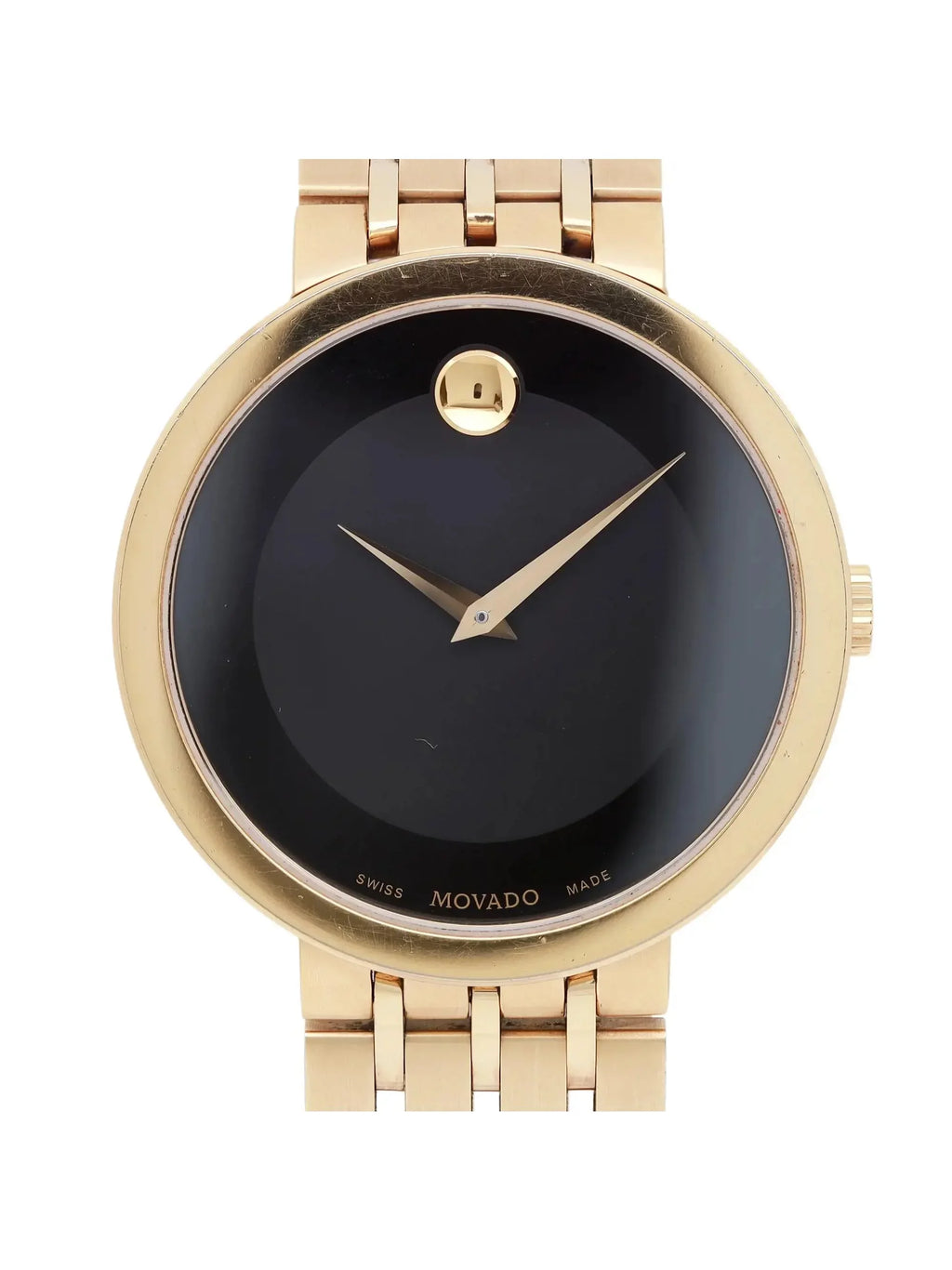 0607059 Steel Watch Quartz Movado Esperanza Dial Black Men's 39mm Museum