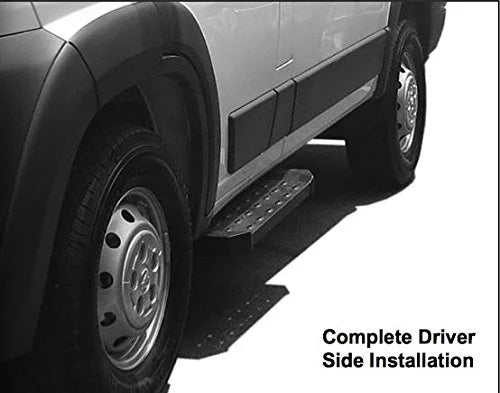 Exterior Accessories Fit Bars Step 2014-2024 Dodge Black Step Off Bars Size) Running Side Utility Wheel Road 136”/159” Side Nerf (Full TAC Boards Van Rails Promaster 2pcs 6.5” Base