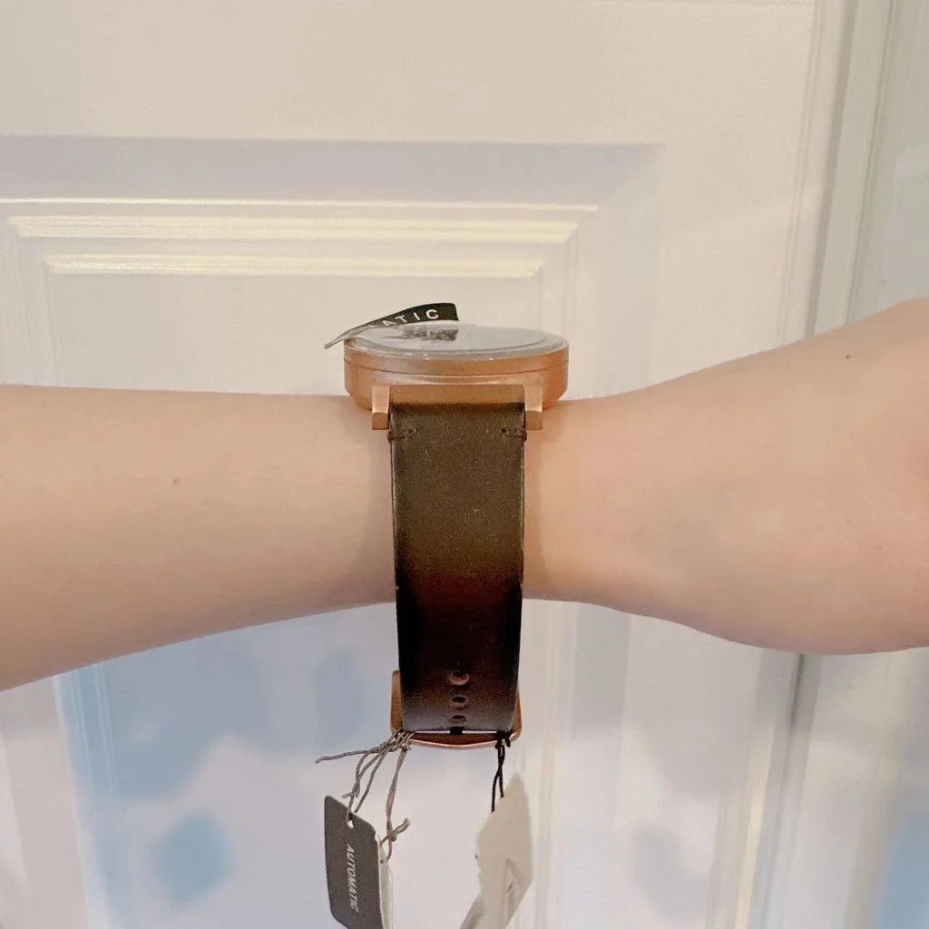 Automatic Fossil Brown Watch Barstow Leather ME3169