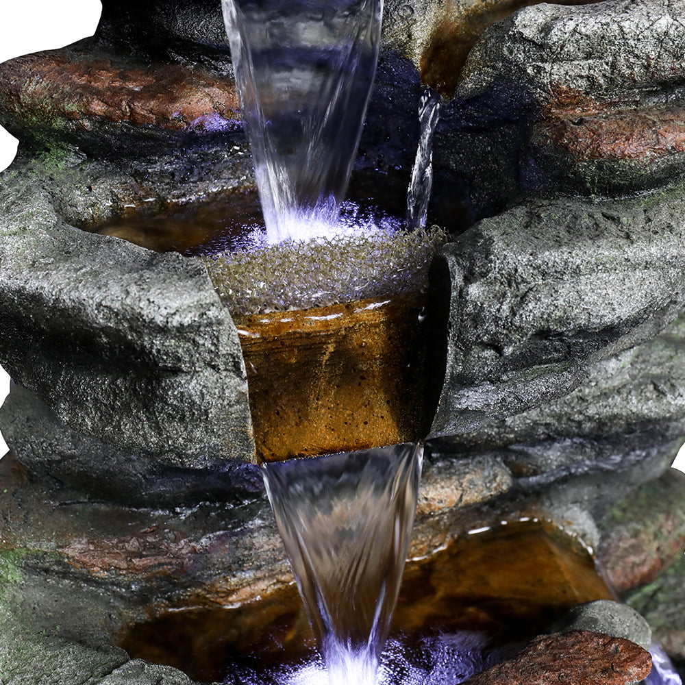 Fountain with BMTBUY Lights Led Rock Water 32.6inches