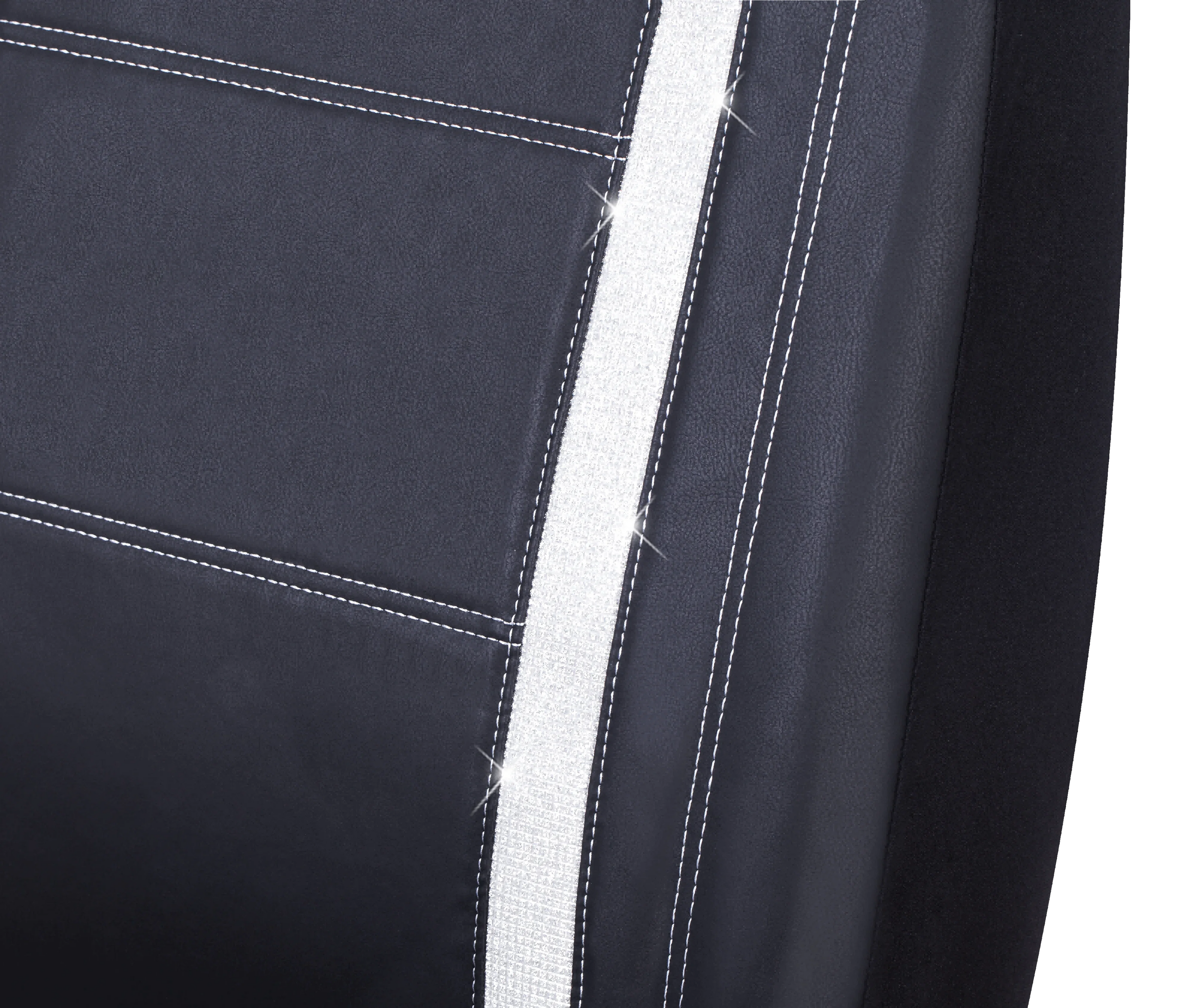 Auto Black, 2102SC035 Car - Fit 2 Piece Seat Leather Premium Cover Drive Universal Checker Diamond