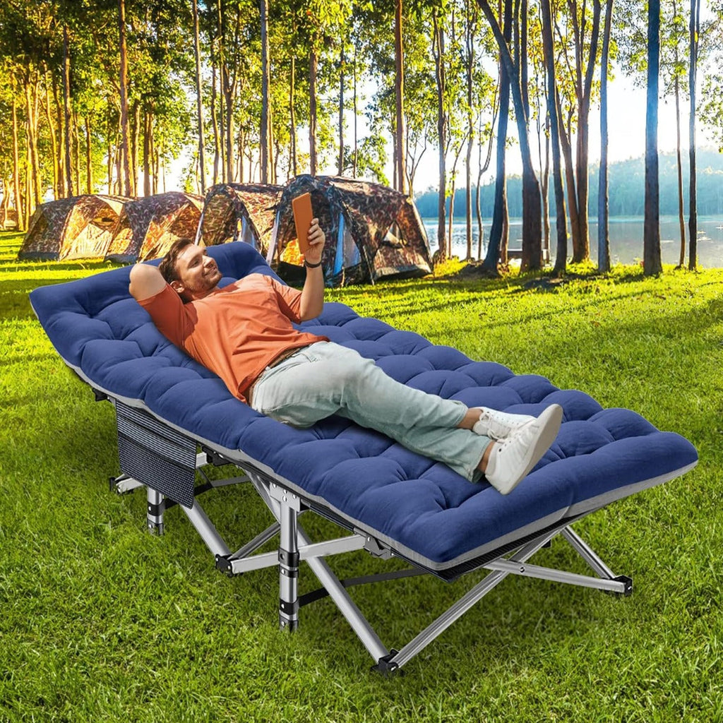 Travel for D Heavy Cot with Adults, Layer W/Mat Oxford Folding Camping Cots Carry Duty Bed Bag,1200 Outdoor Camp