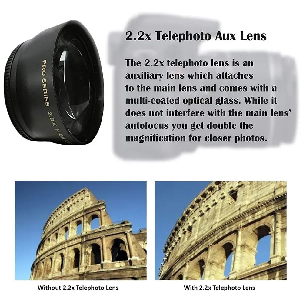 DSLR 70-300mm SanDisk Lens Nikon (Black) Memory + 2 W/ Bundle Camera 20.9MP 18-55mm Digital and ED Card 64GB Lens D7500 Pcs VR