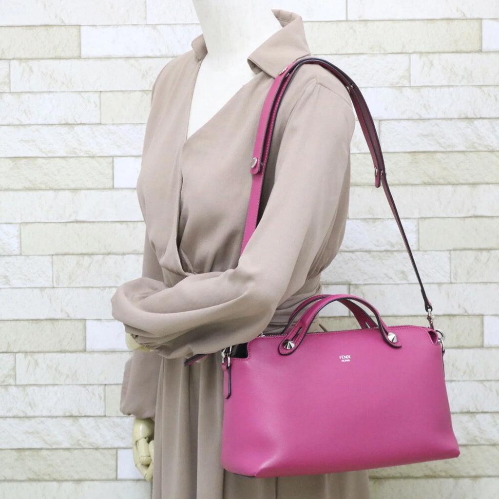 Pink Bag Leather FENDI Visaway Shoulder Fendi Women's Pre-Owned (Fair)
