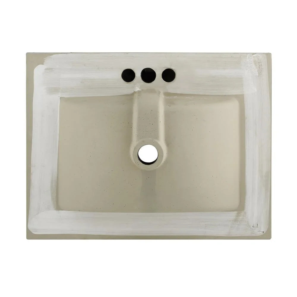 Sink with Black Matte 24" Vanity Faucet Bathroom Holes 4" Top in Centerset