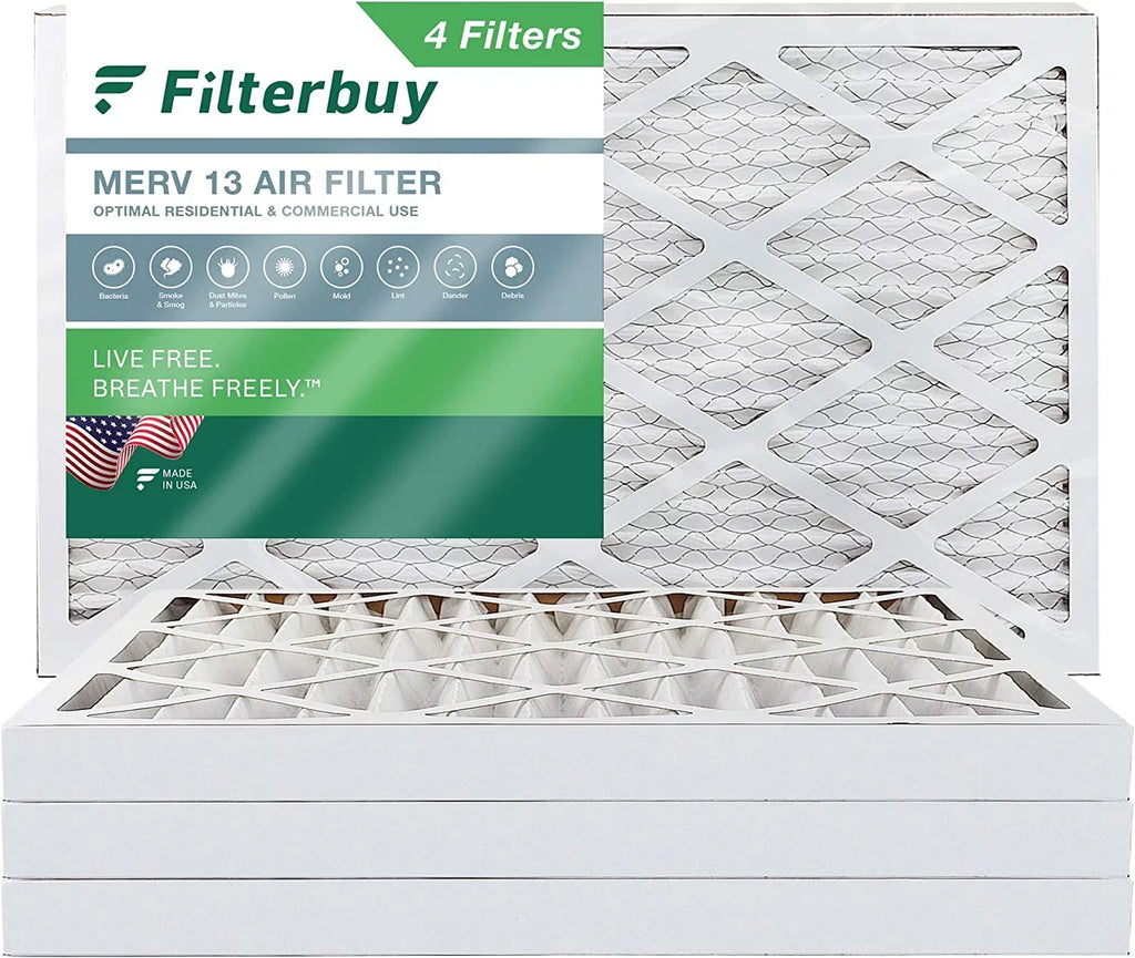 MERV 12x24x2 13 Filterbuy Furnace Air Filters HVAC AC (4-Pack) Pleated