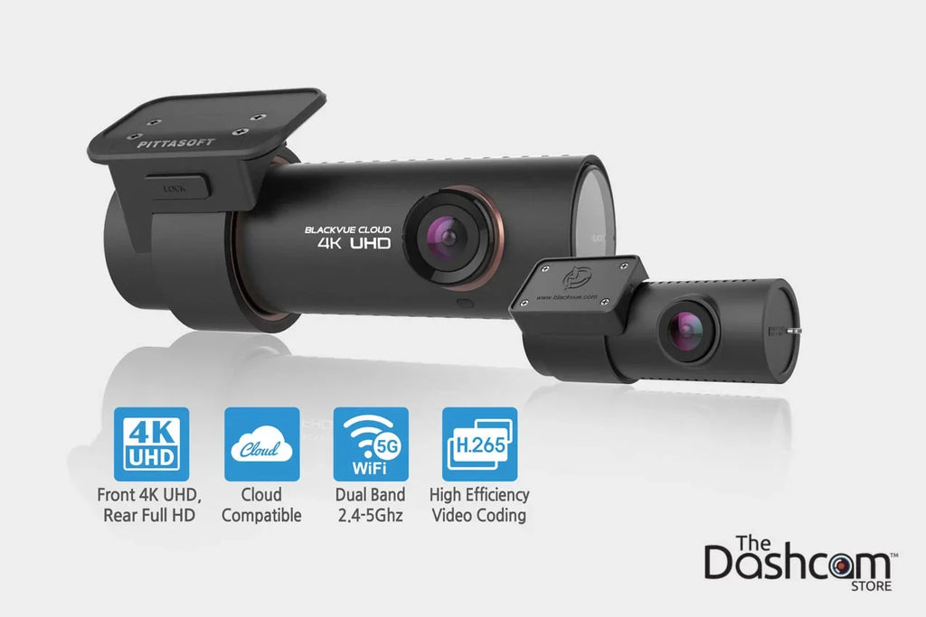 BlackVue Front for GPS Memory 64 GB w/ and Cloud-Capable DR900S-2CH Card WiFi Rear 4K Dual Lens Dashcam