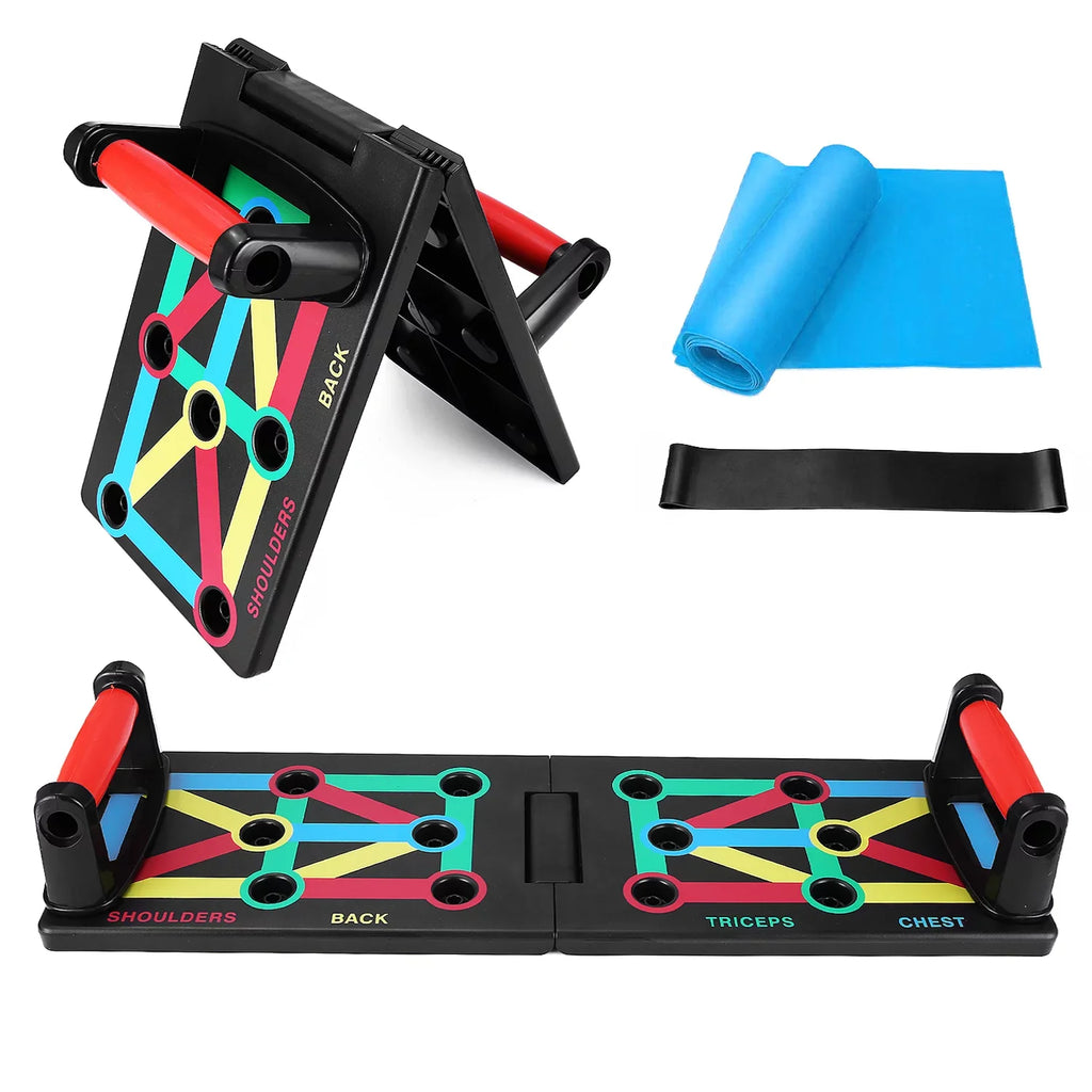 and Suitable Foldable TOMSHOO Arms, Strengthen Push-Board, Fitness Shoulders, and for Chest, Exercise Portable Space-Saving Levels All Equipment,