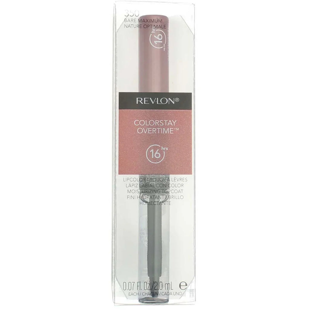 Color, Lip (Pack [350] ColorStay 0.07 Liquid oz Maximum Bare Overtime 4) Revlon of