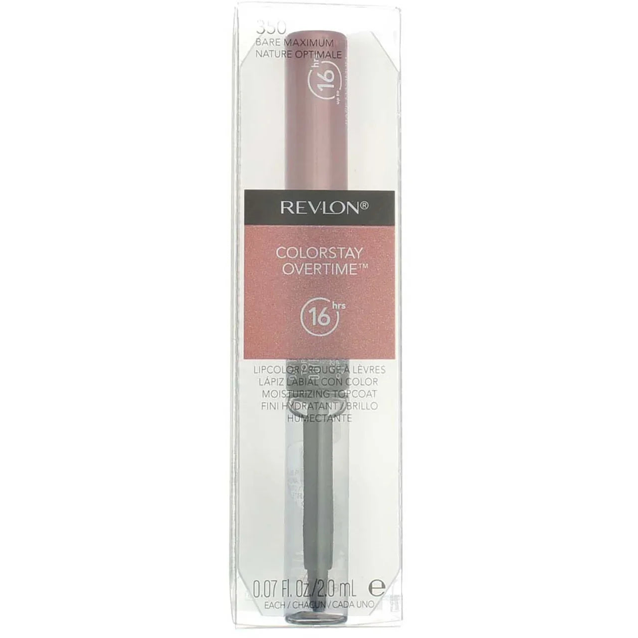Color, Lip (Pack [350] ColorStay 0.07 Liquid oz Maximum Bare Overtime 4) Revlon of