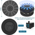 6 baths, fish 1.5W with nozzles upgraded independent outdoor Pump, solar gardens, Solar fountain, tanks, newly solar suitable bird fountains for bird pump water floating bath ponds, AISITIN Fountain