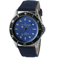 Strap Peugeot Bezel Men's Blue Dial Sports Canvas Watch