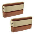 Brown Filler Gap Seat Storage Car Car Pocket Beige Side Multi-function Seat Box Organizer Console 2pcs